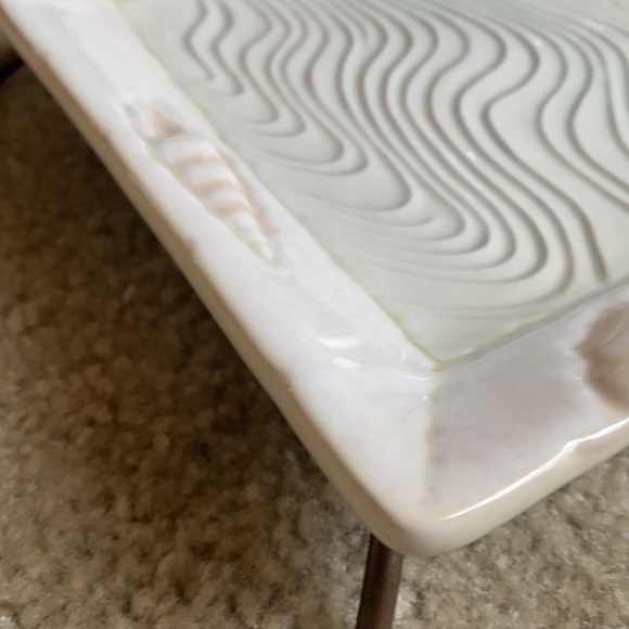 Ocean Shell Rectangular Cheese Fruit Plate Platter - Picture 9 of 10